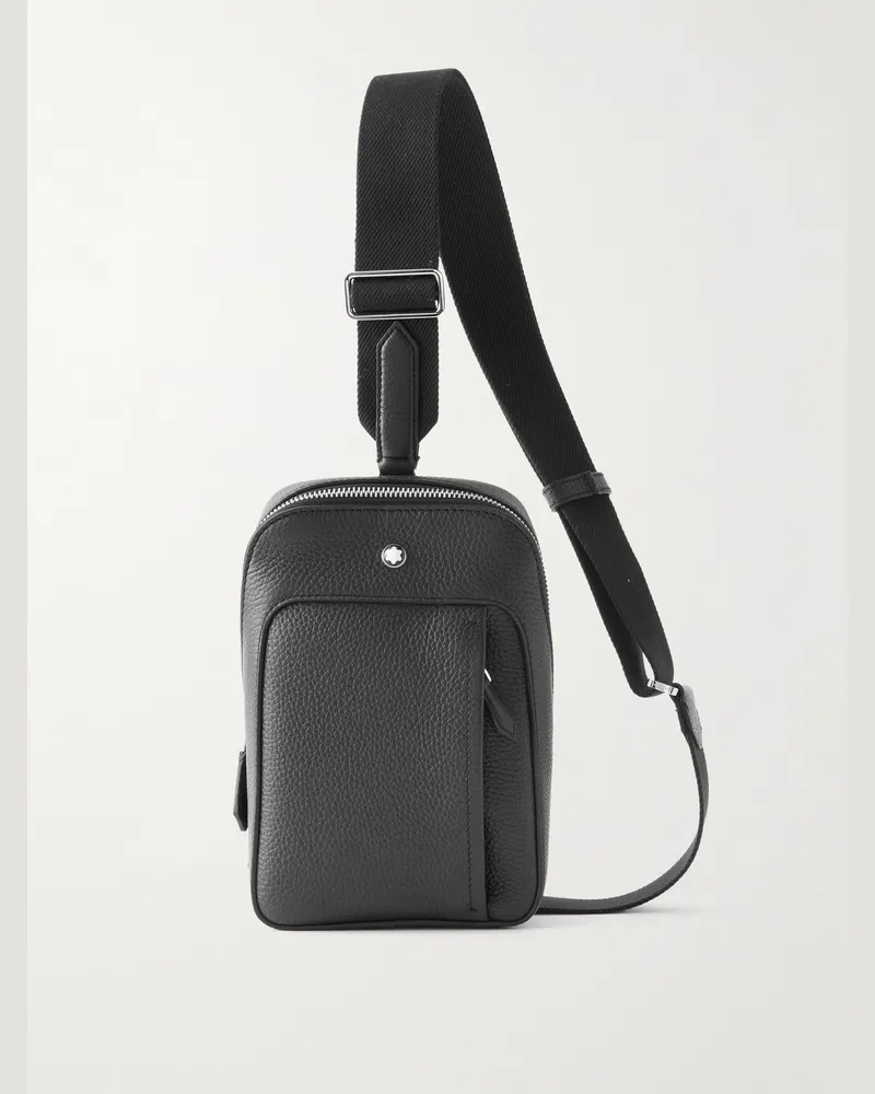 Montblanc Extreme 3.0 Umhängetasche aus vollnarbigem Leder Schwarz