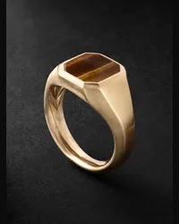 David Yurman Streamline® Siegelring aus 18 Karat Gold mit Tigerauge Gold