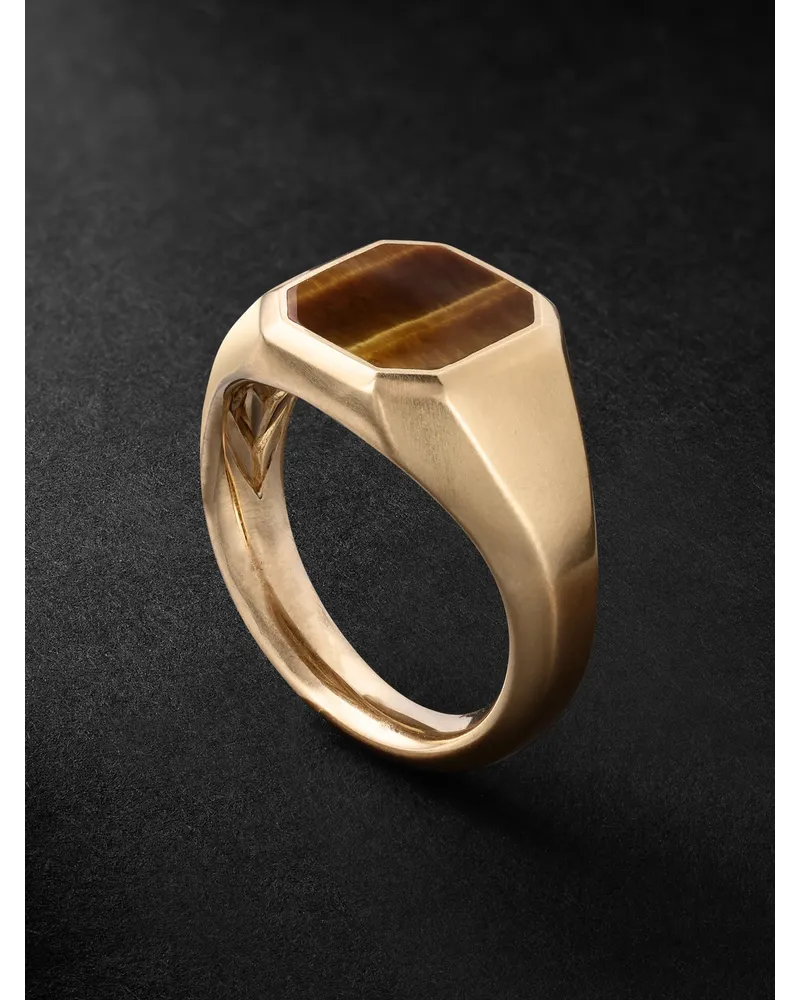 David Yurman Streamline® Siegelring aus Gold mit Tigerauge Gold