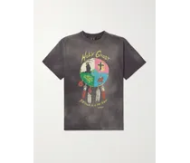 LASTMAN Holy Ghost Earth T-Shirt aus Baumwoll-Jersey mit Print in Distressed-Optik