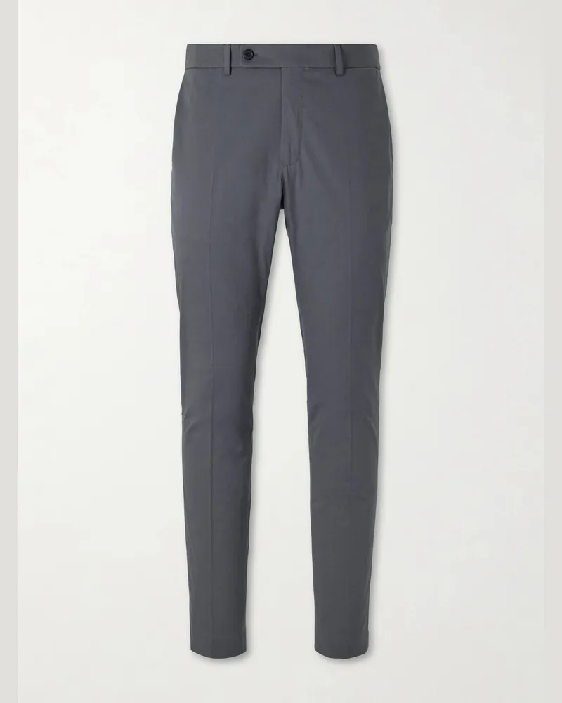 Slowear Tapered Stretch-Cotton Trousers Gray