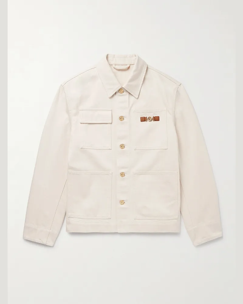 Versace Jeansjacke mit Verzierung Neutral