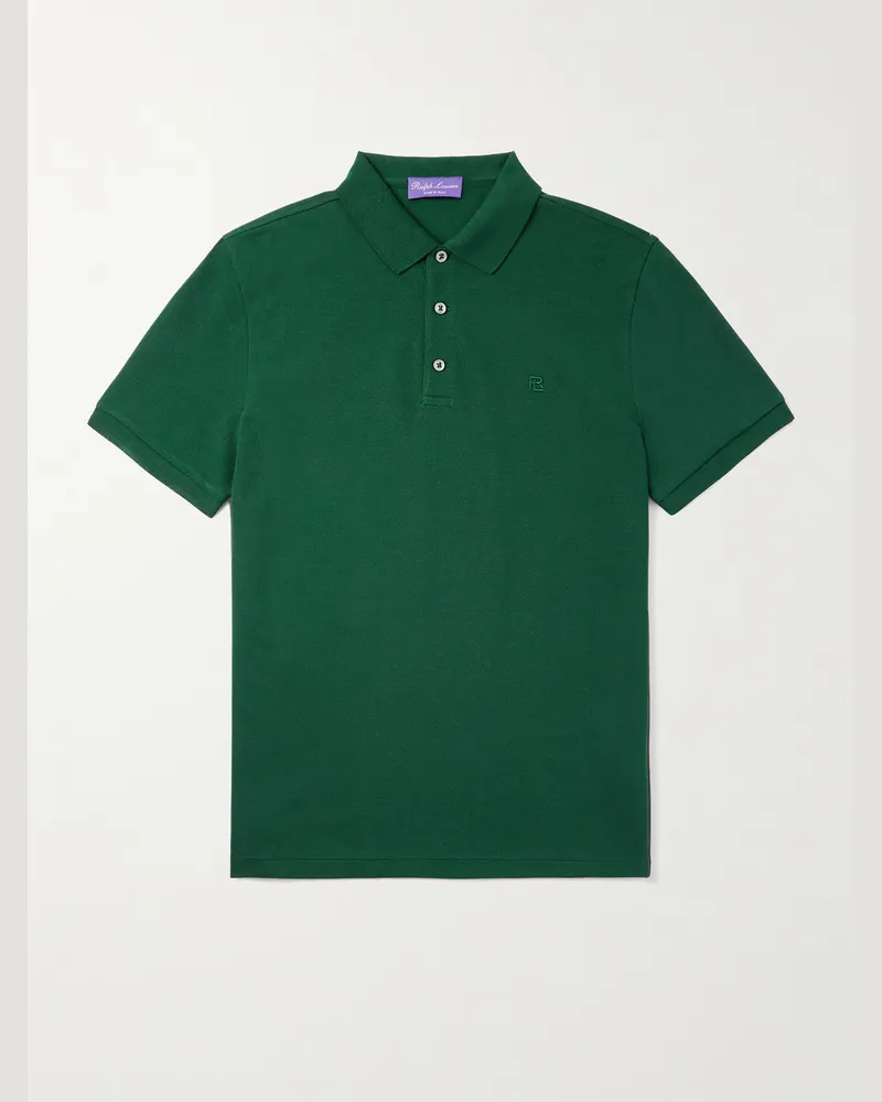 Ralph Lauren Polohemd aus Baumwoll-Piqué mit Logostickerei Grün