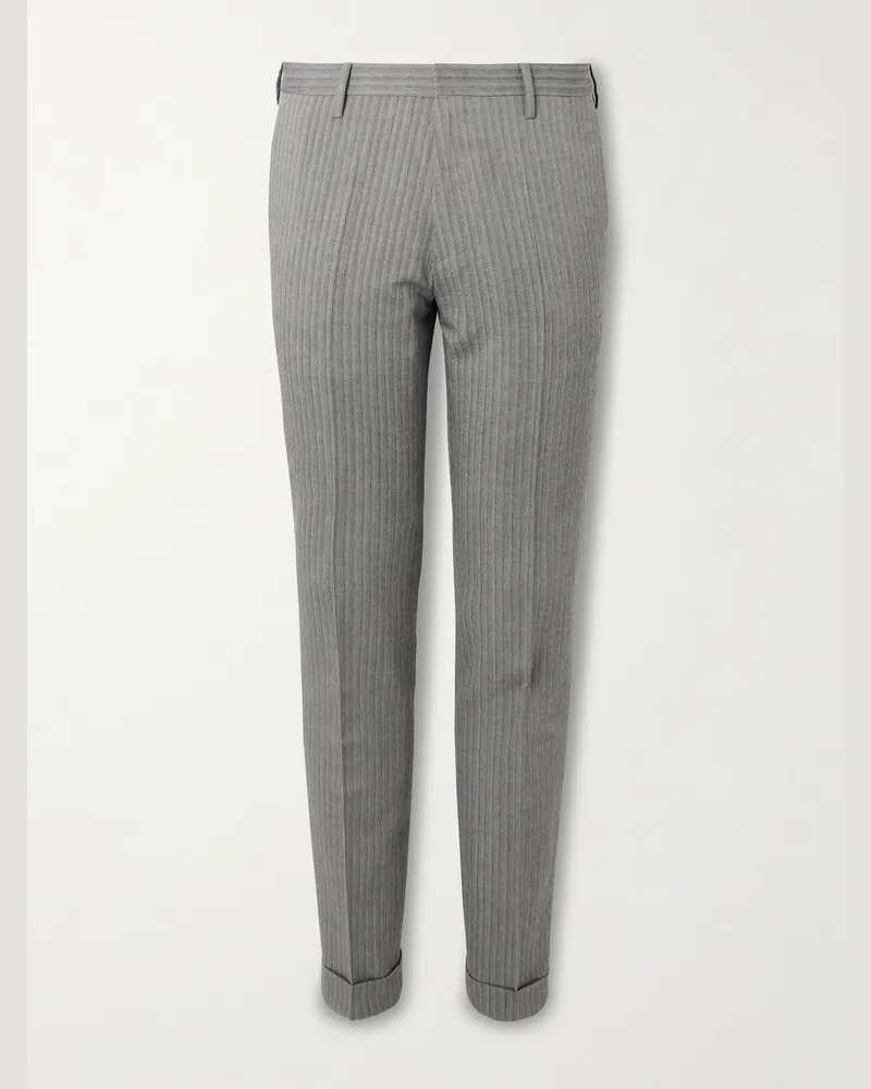Paul Smith Straight-Leg Woven Suit Trousers Gray