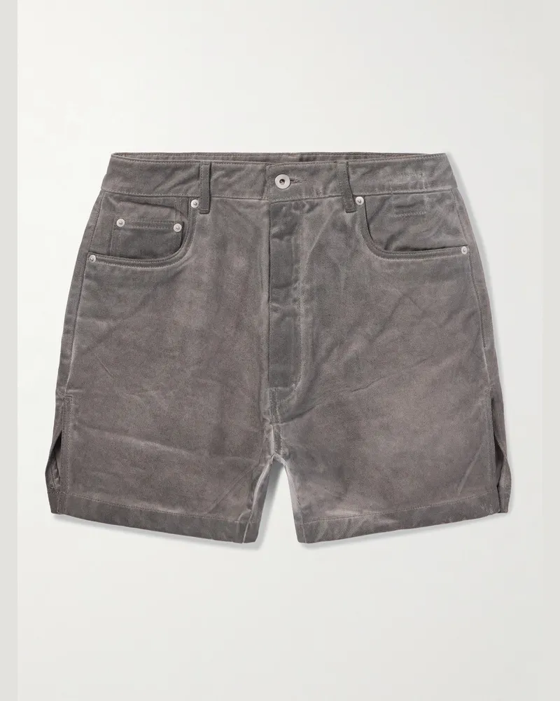 DRKSHDW by Rick Owens Geth Cutoffs gerade geschnittene Jeansshorts Grau