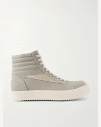 DRKSHDW by Rick Owens DRKSHDW Vintage High-Top-Sneakers aus Denim mit Velourslederbesatz Blau