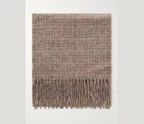 Fringed Cashmere-Tweed Scarf
