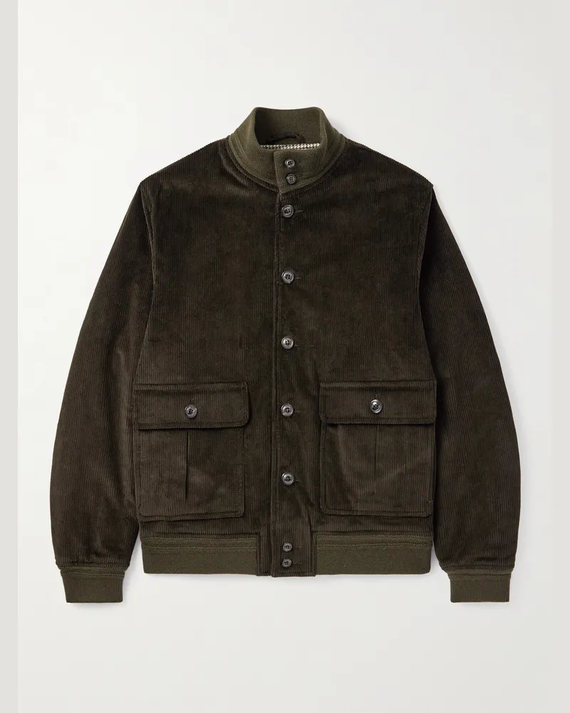 Valstar ino wattierte Jacke aus Cord aus einer Baumwollmischung Grün