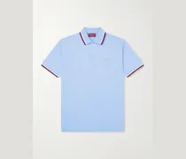 Logo-Embroidered Stretch-Cotton Piqué Polo Shirt