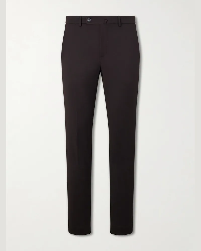 Slowear Straight-Leg Pleated Woven Suit Trousers Brown