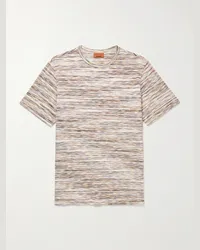 Missoni T-Shirt aus Baumwoll-Jersey in Space-Dye-Optik Neutral