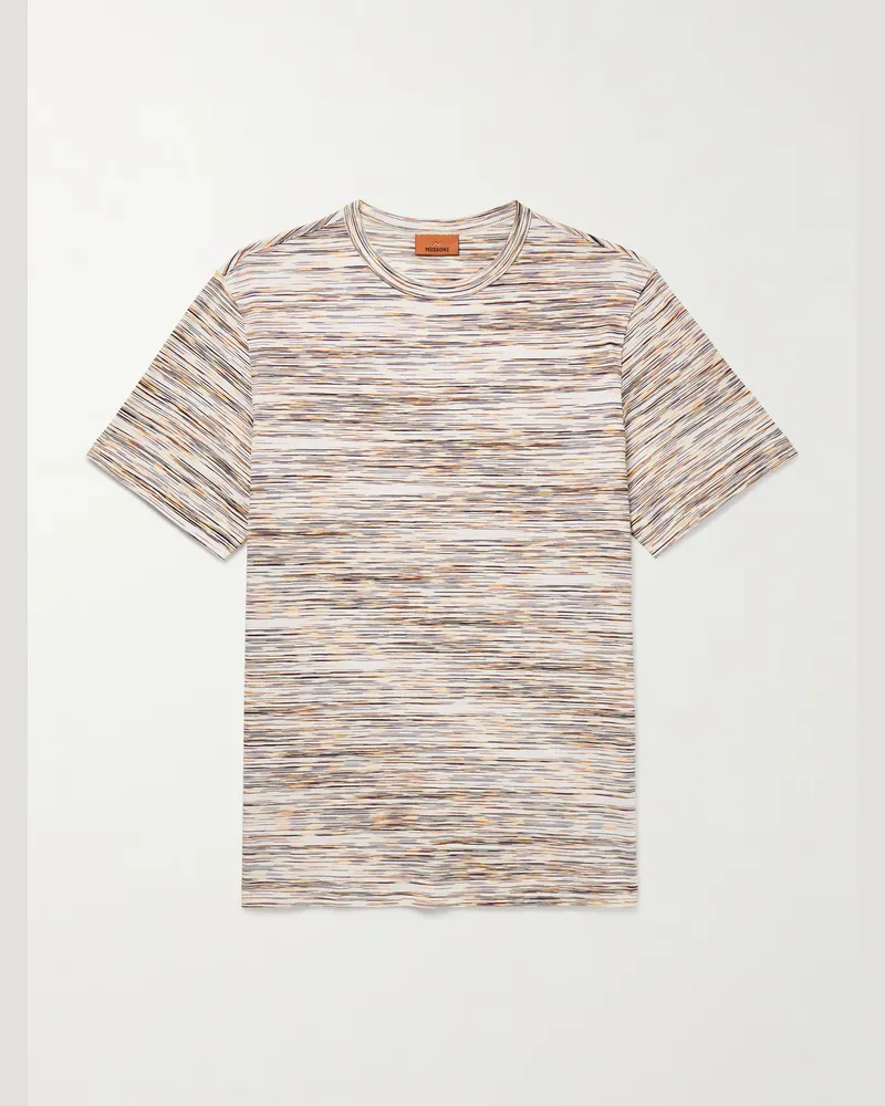 Missoni T-Shirt aus Baumwoll-Jersey in Space-Dye-Optik Grau