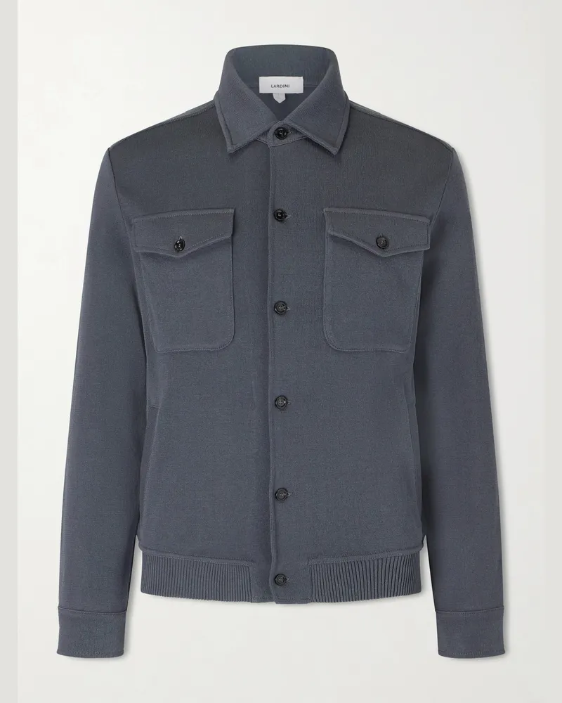 LARDINI Cotton Cardigan Gray
