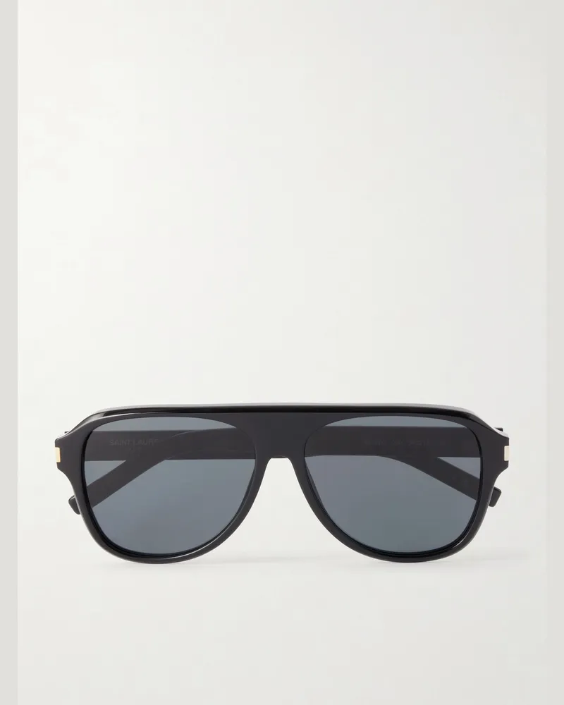 Saint Laurent SL 970 Aviator-Style Acetate Sunglasses Black