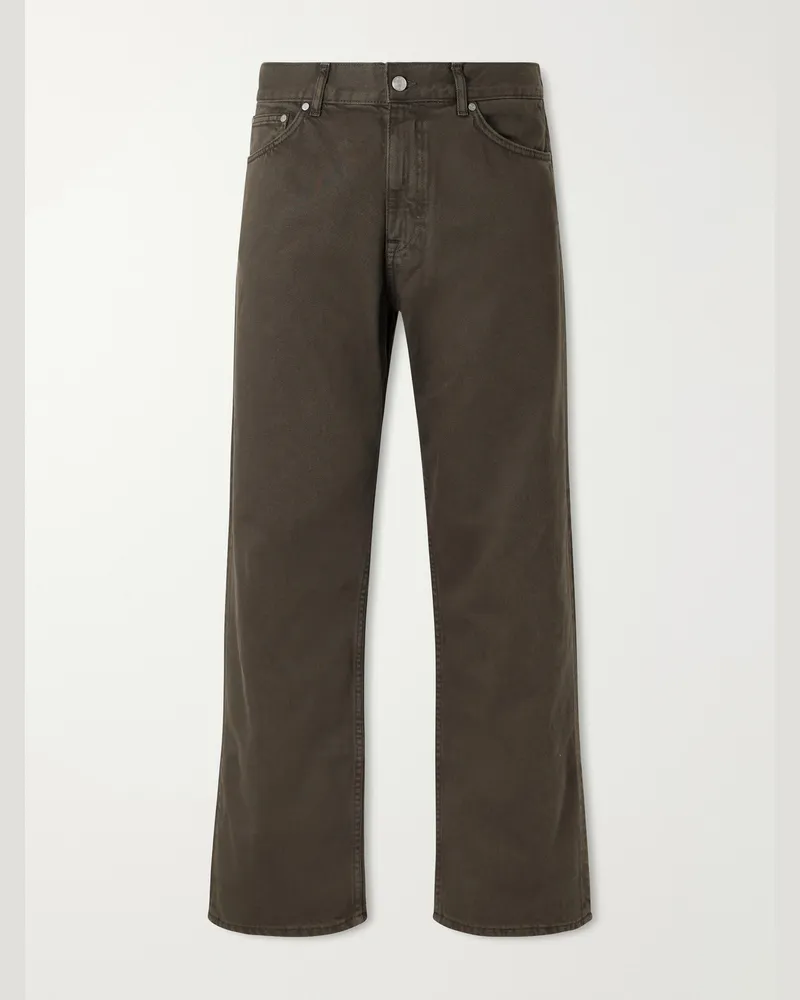 NN 07 Otis 1874 Straight-Leg Organic Cotton-Gabardine Trousers Brown
