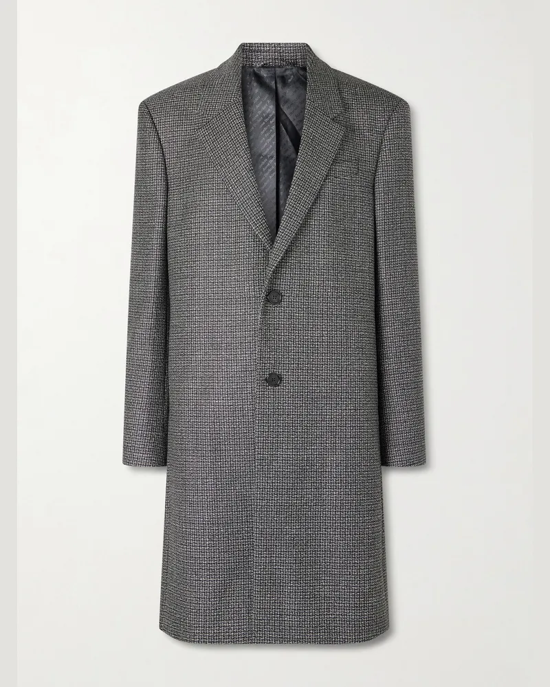 Acne Studios Otam Houndstooth Wool Coat Black