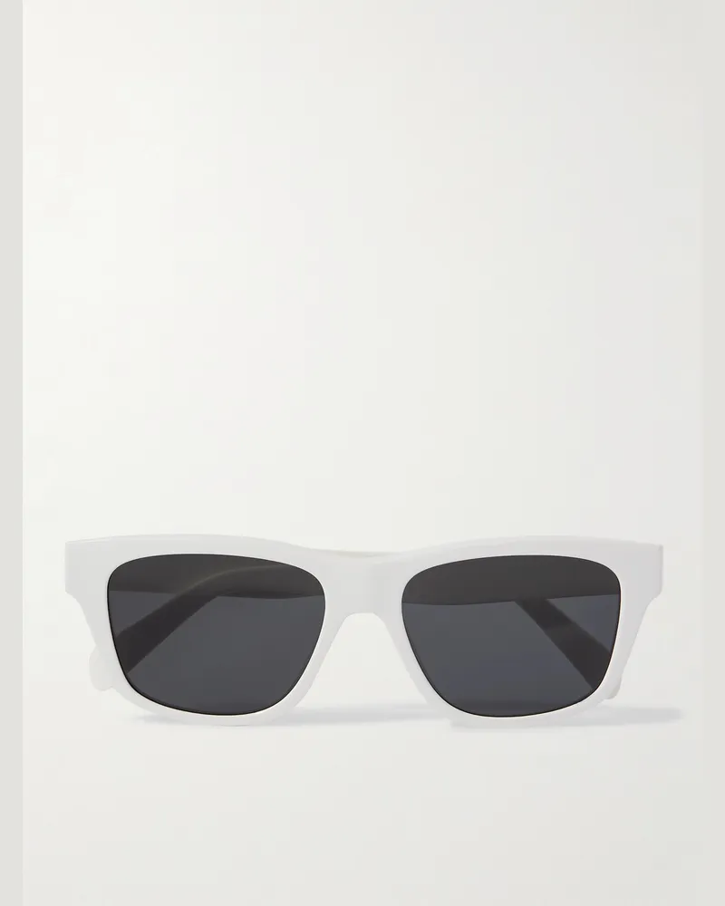 Celine Monochrome 05 D-Frame Acetate Sunglasses White
