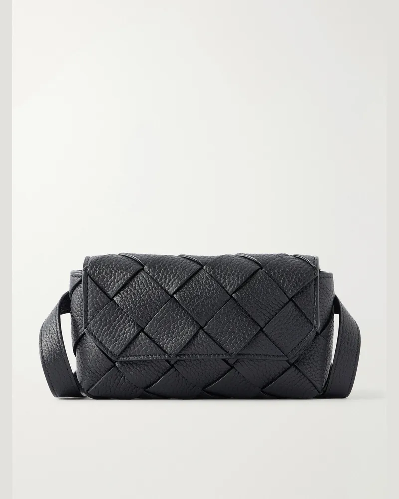 Bottega Veneta Diago Intrecciato Leather Belt Bag Black