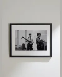 Sonic Editions 1963 The Beatles Recording – Gerahmter Fotodruck, 41 x 51 cm Schwarz