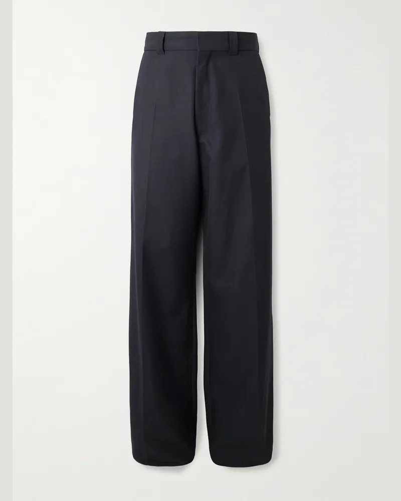Christophe Lemaire Weit geschnittene Anzughose aus Woll-Twill Blau