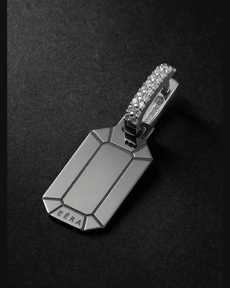 EÉRA Tokyo Blackened Gold Diamond Single Earring Silver