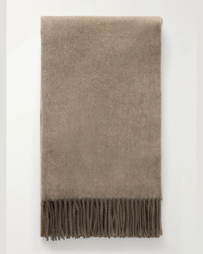 Johnstons of Elgin Umbra Fringed Cashmere Scarf Neutrals