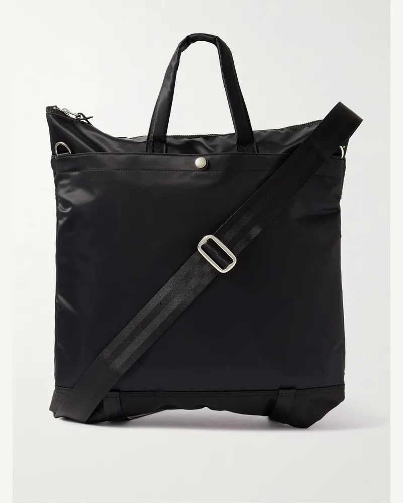 MASTER PIECE Lightning Leather-Trimmed Nylon-Twill and CORDURA® Tote Bag Black