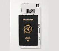 Passport Logo-Debossed Leather Bifold Wallet