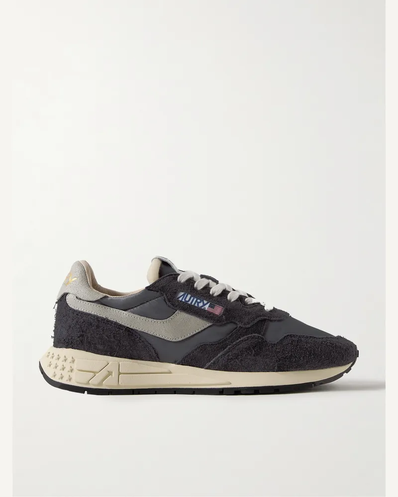 AUTRY Reelwind Low Sneakers aus Veloursleder und Shell Schwarz