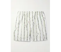 Gerade geschnittene Shorts aus bedruckter Baumwolle