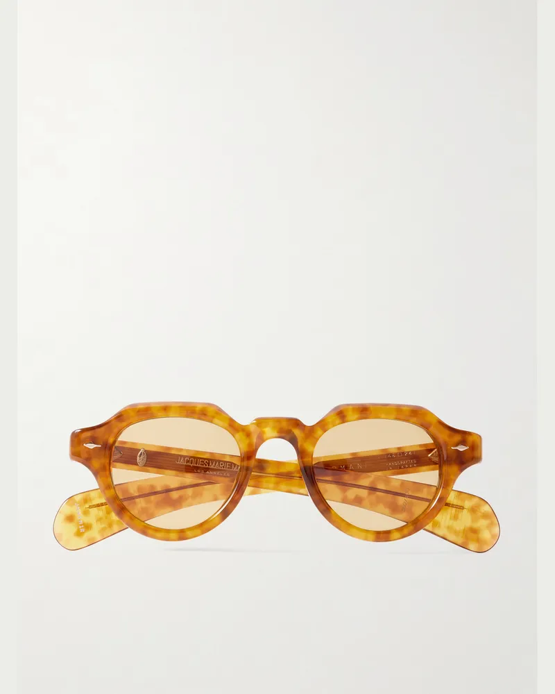 Jacques Marie Mage Kellerman Sonnenbrille mit rundem Rahmen aus Azetat in Schildpattoptik Braun