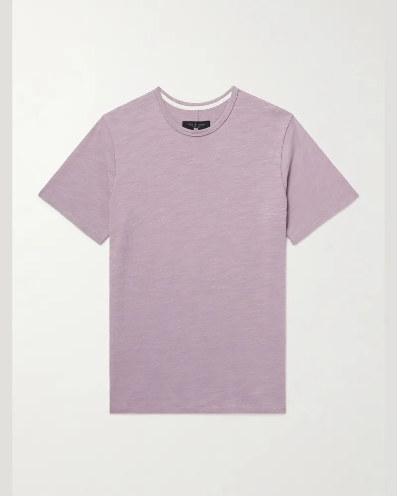 Rag & Bone Classic Flame T-Shirt aus Baumwoll-Jersey Lila