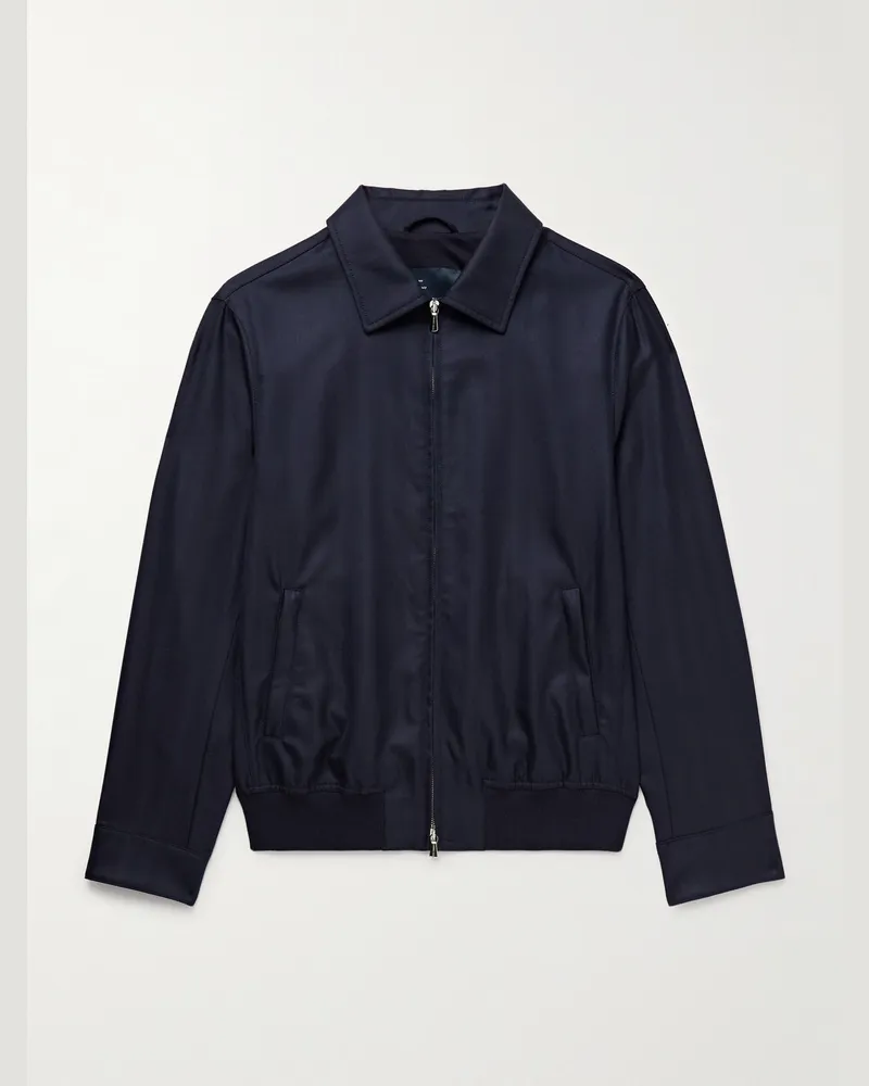 Thom Sweeney Bomberjacke aus Wolle Blau