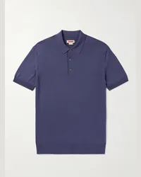 Baracuta Polohemd aus Baumwolle Blau