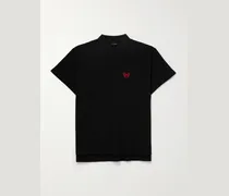 Oversized Logo-Embroidered Cotton Polo Shirt