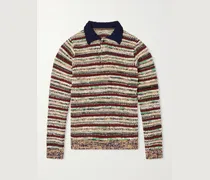 Knitted Cotton-Blend Polo Shirt