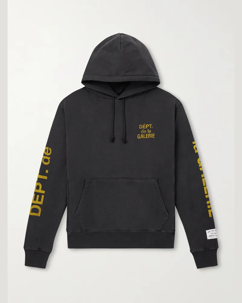 GALLERY DEPT. Hoodie aus Baumwoll-Jersey mit Logoprint Schwarz