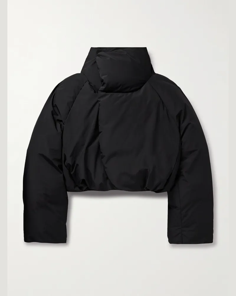 Entire Studios DBL verkürzte Oversized-Daunenjacke aus Shell Schwarz