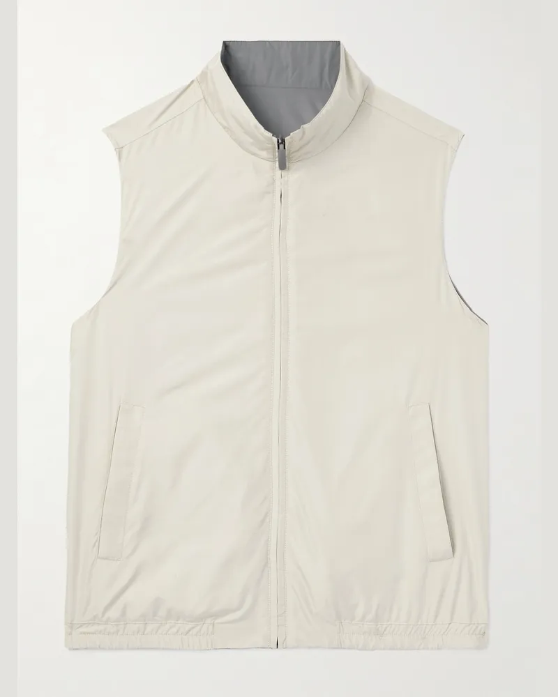 Canali Wendbare Weste aus Shell Neutral