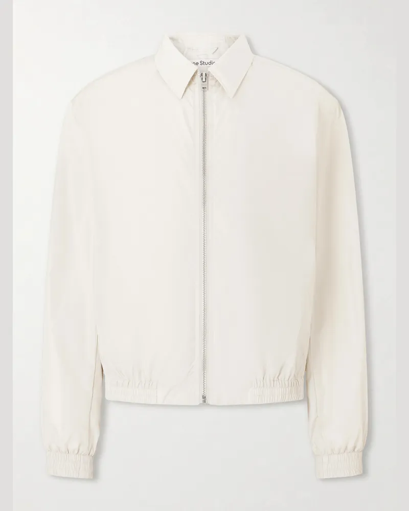 Acne Studios Okot Logo-Print Nylon-Taffeta Jacket Neutrals
