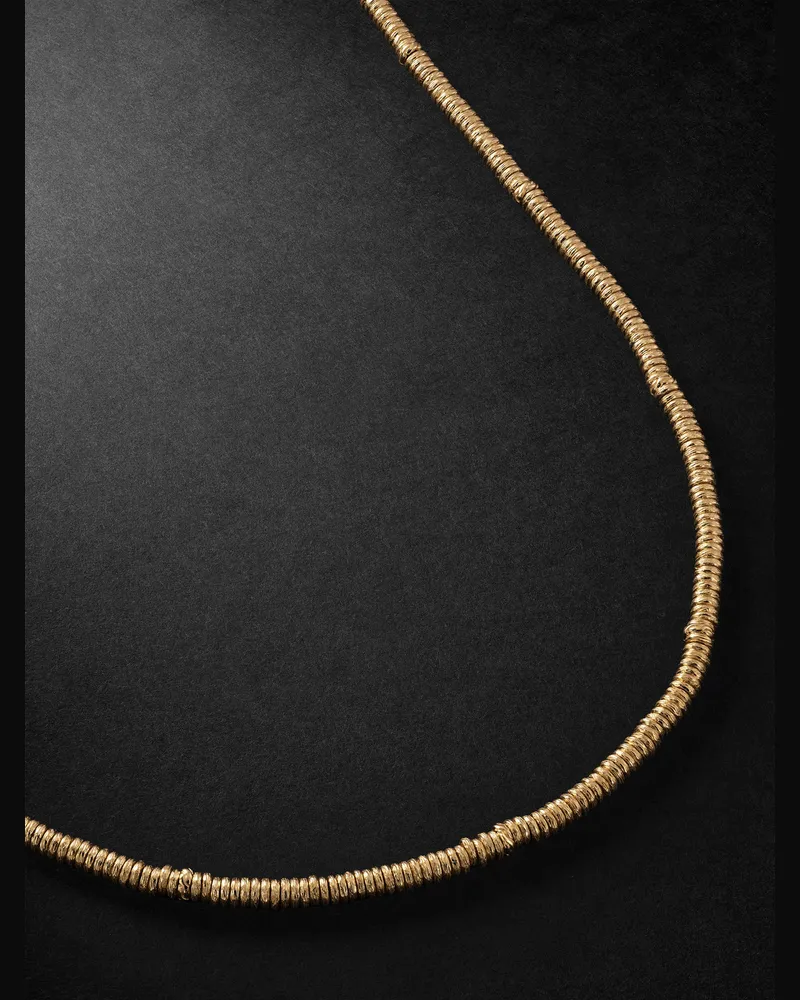 John Hardy Kette mit Heishi-Zierperlen aus 14 Karat Gold Gold