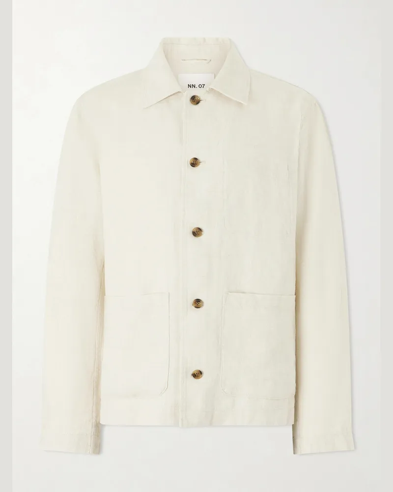 NN 07 Morgan 1454 Linen Blouson Jacket Neutrals