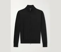 Schmal geschnittener Cardigan aus Baumwolle mit Reißverschluss