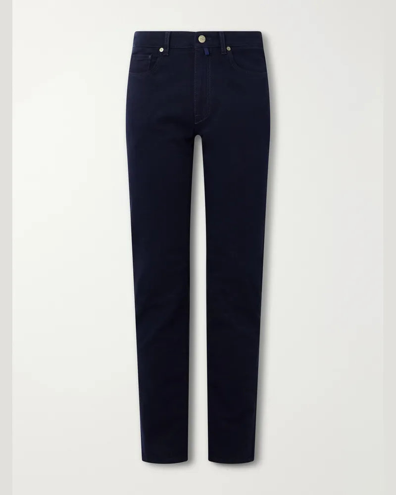 Slowear Incotex Blue Division Slim-Fit Straight-Leg Stretch Cotton-Twill Trousers Blue