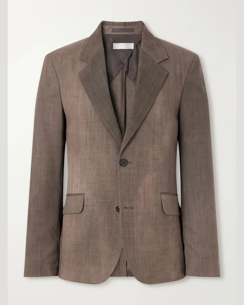 Our Legacy Virgin Wool-Blend Twill Suit Jacket Brown