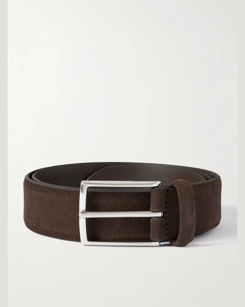 Anderson's Gürtel aus Veloursleder Braun