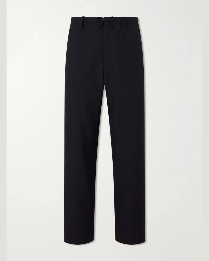 Dries van Noten Penny Straight-Leg Wool Trousers Black