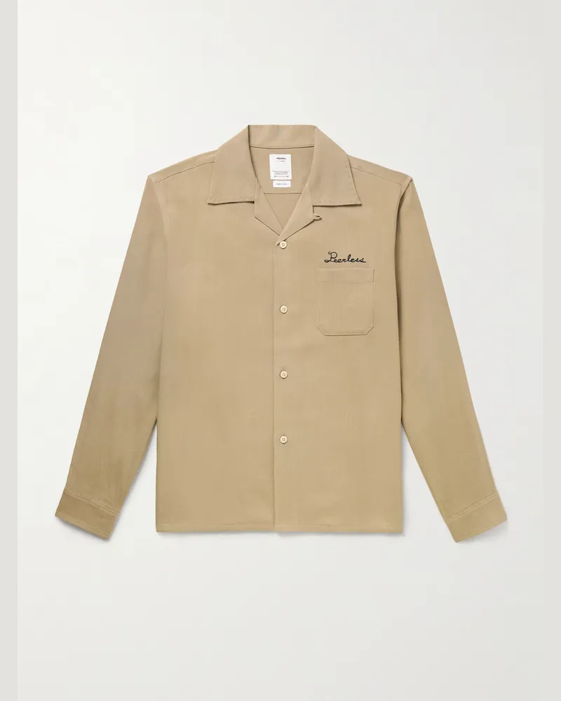 Visvim Keesey Hemd aus Webstoff mit wandelbarem Kragen und Logostickerei Neutral
