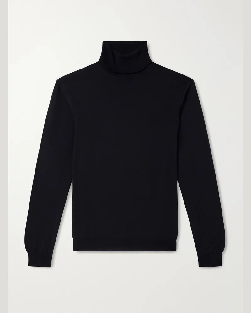 Slowear Flexwool Rollneck Sweater Blue