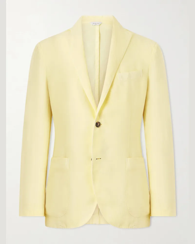 Boglioli Linen Suit Jacket Yellow